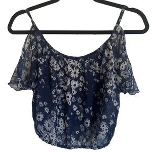 Vintage Hollister sheer floral blouse